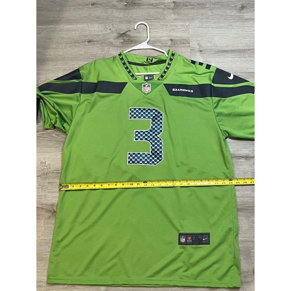 Nike Seattle Seahawks, On Field, Stitched #3 Russel Wilson Jersey, Size XL NFL - Picture 8 of 9
